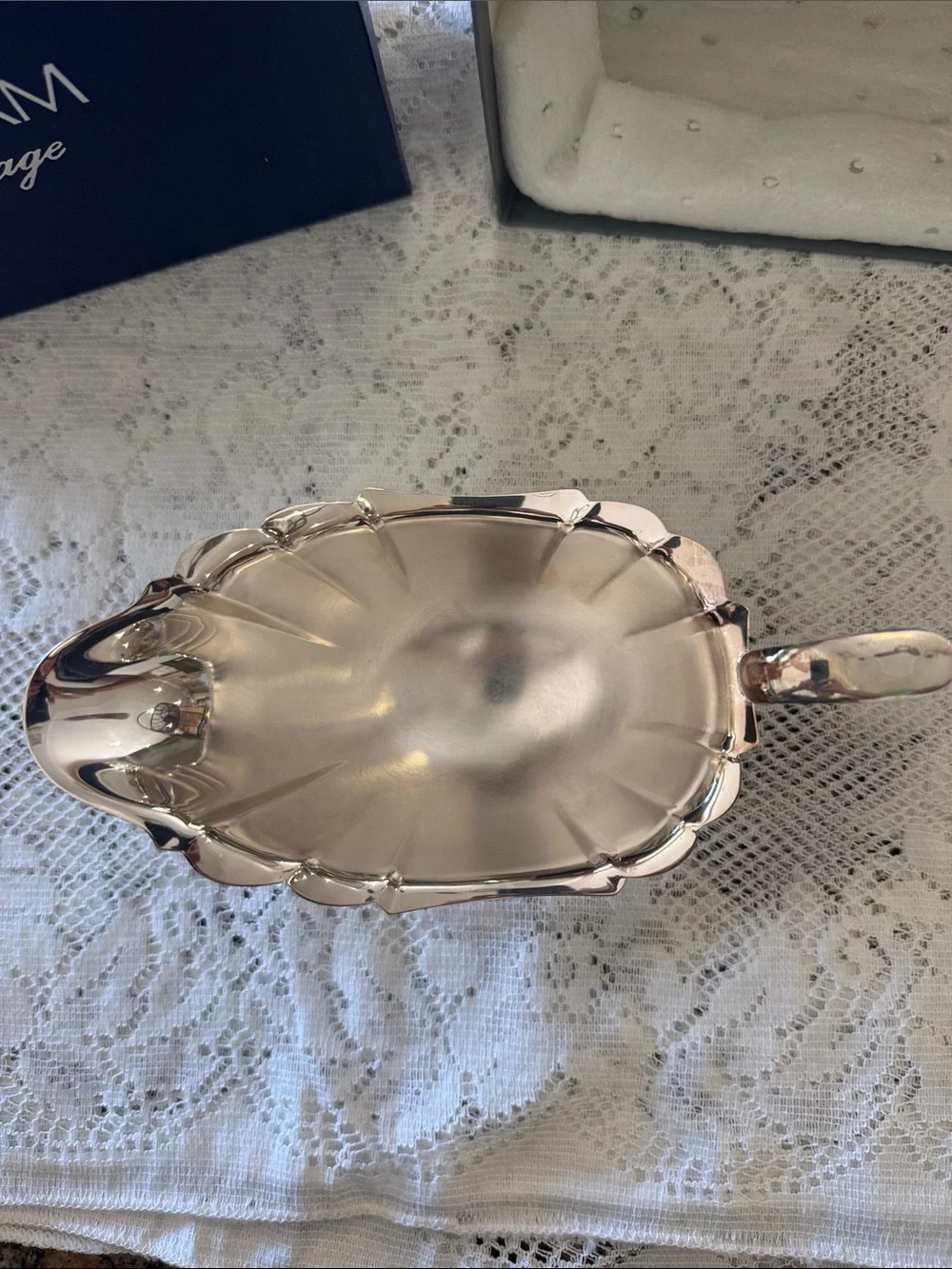 Gorham Heritage Silver Plated Shell Shaped Gravy Bowl